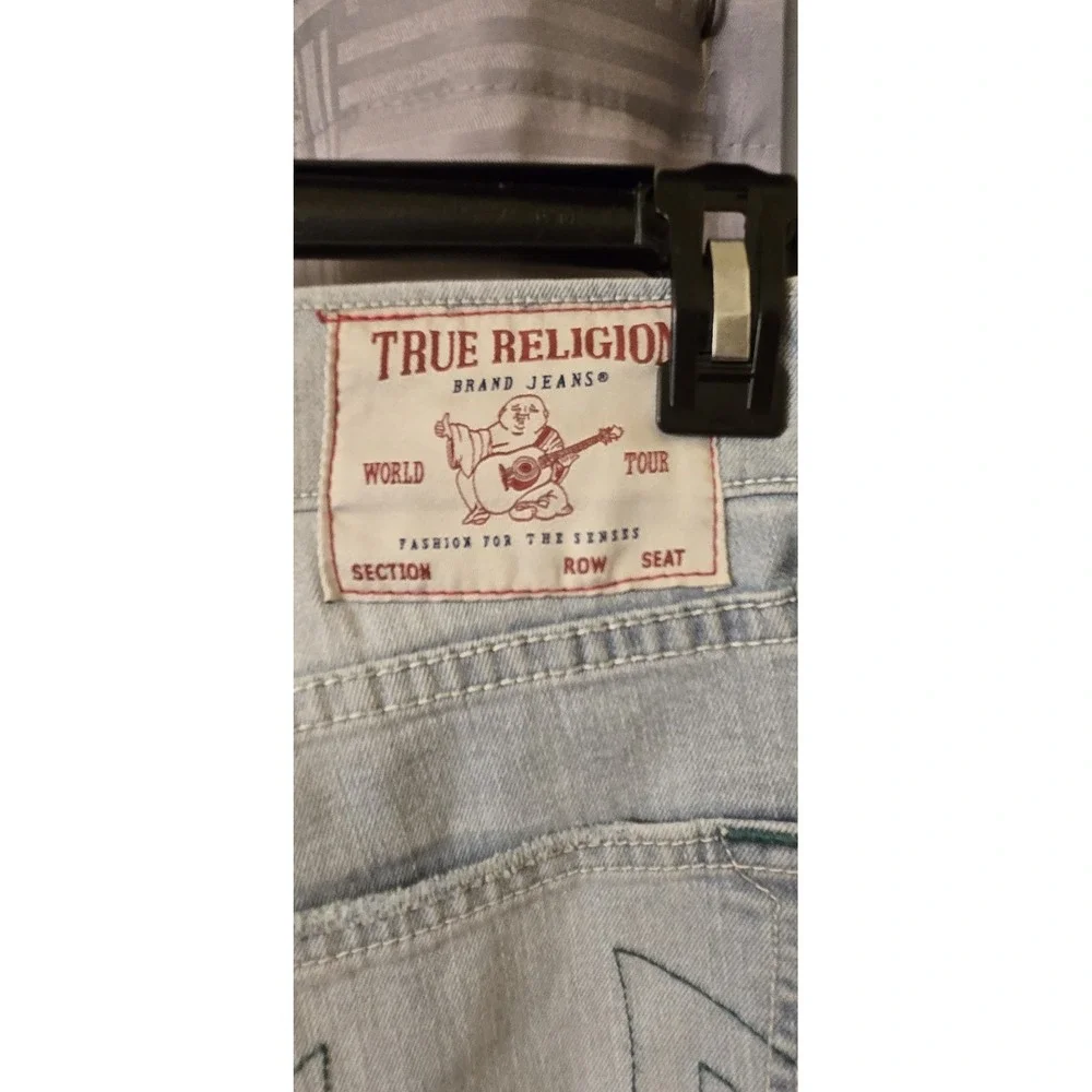 True Religion‎ Men's Jeans Size 29 Geno SN Distressed Slim Fit Light Wash Denim